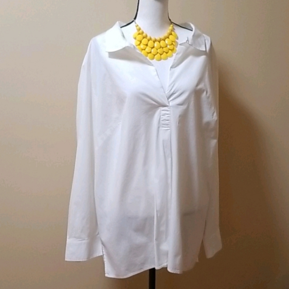 Talbots sz 22W white dress shirt